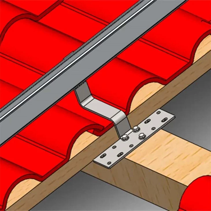 Tile roof solar mounting display image Tile roof solar mounting display image